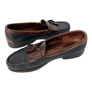 Allen Edmonds Mens Nashua Tassel Loafer Black Brown Leather Dress Shoes Size 14D